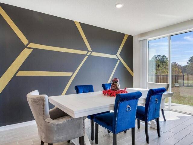 view of dining area