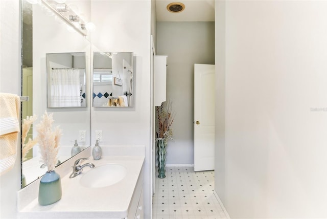 bathroom with vanity