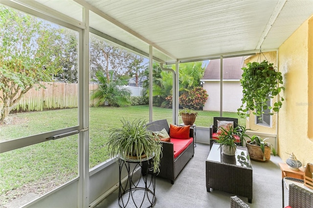 view of sunroom / solarium