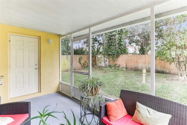 view of sunroom / solarium