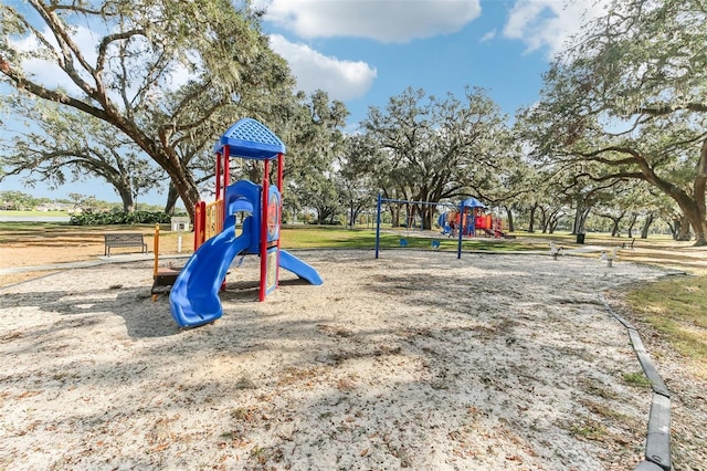 view of jungle gym