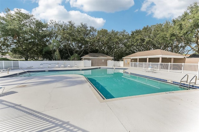 view of pool with a patio