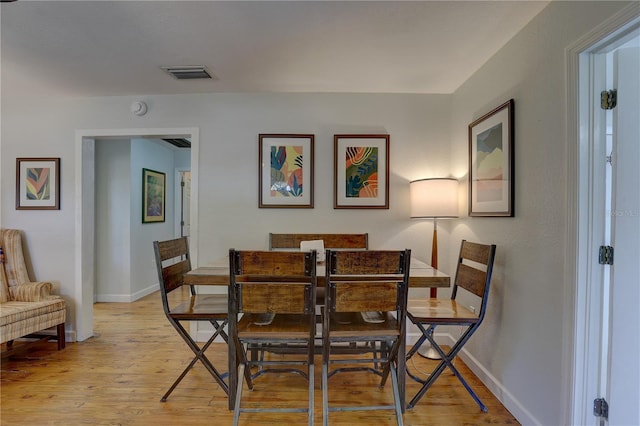 dining area featuring light hardwood / wood-style flooring