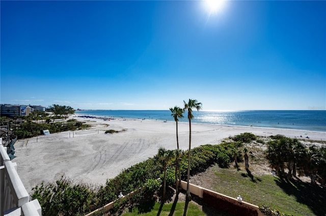 property view of water with a view of the beach