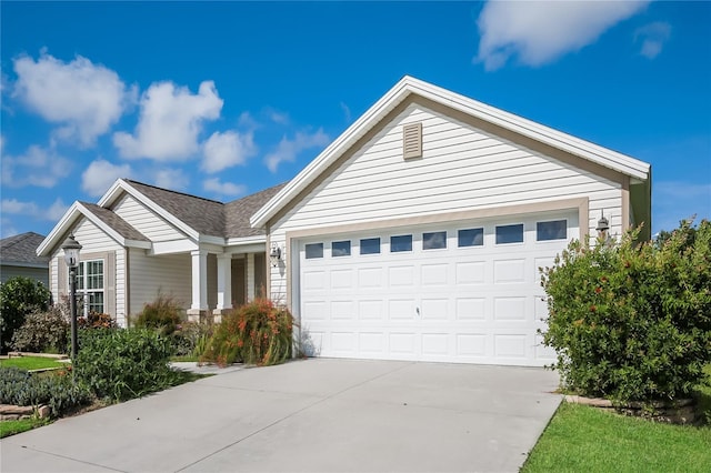 ranch-style house with a garage