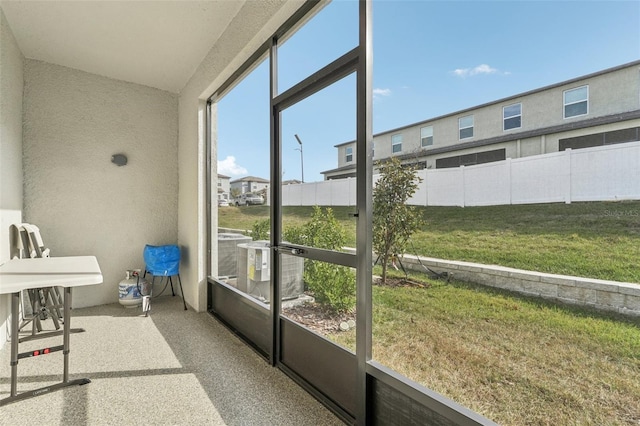 view of sunroom