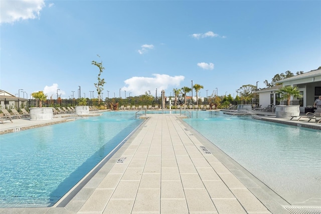 view of pool with a patio area