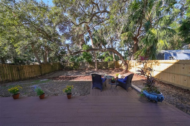 view of wooden deck