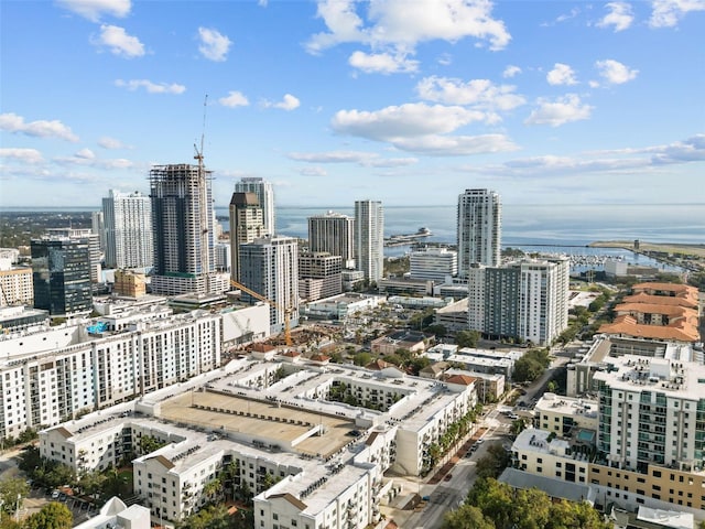 view of city with a water view