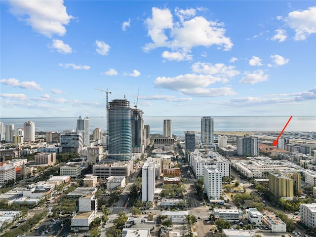 city view featuring a water view