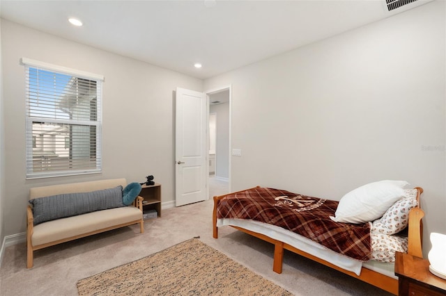 view of carpeted bedroom