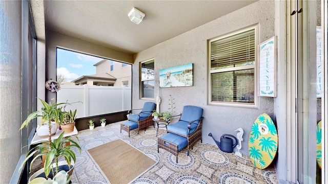 view of sunroom