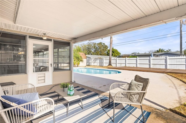 view of sunroom