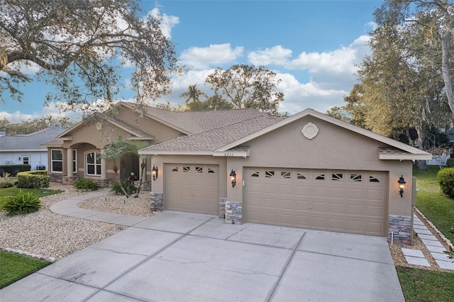 ranch-style house with a garage