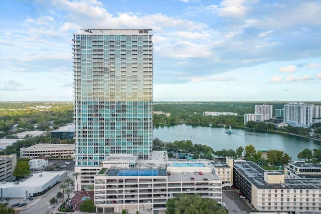 water view featuring nearby urban area