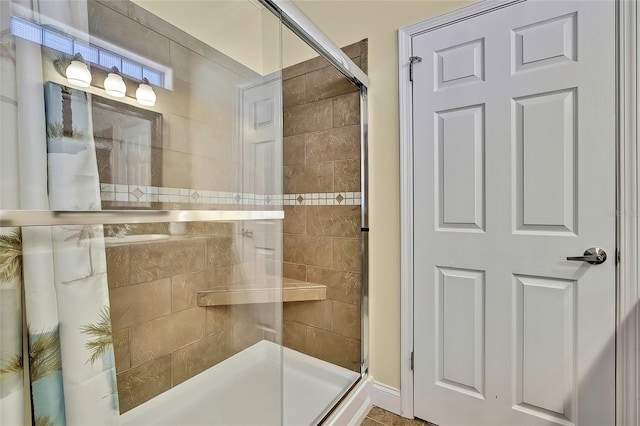 bathroom with walk in shower