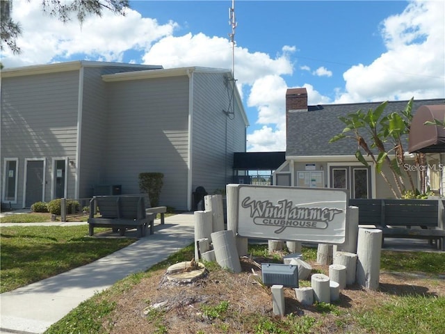 view of community sign