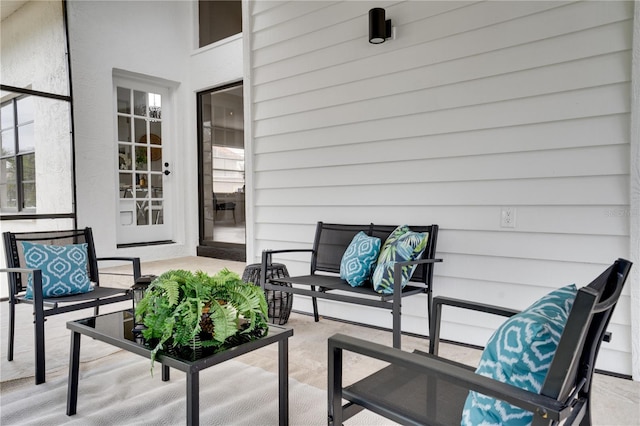 view of patio featuring an outdoor hangout area