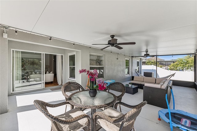 view of patio with an outdoor living space