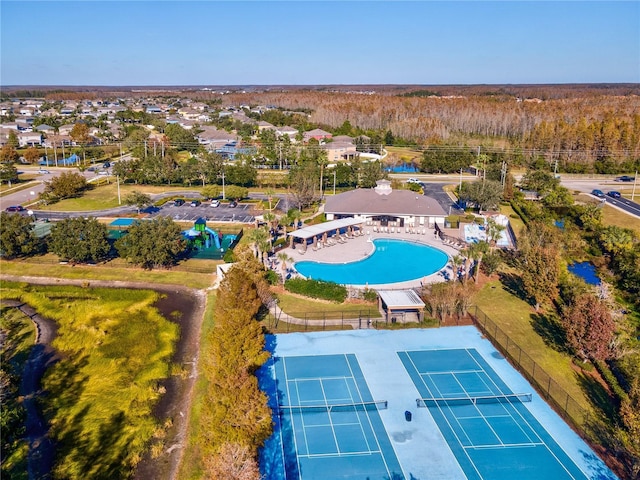 birds eye view of property