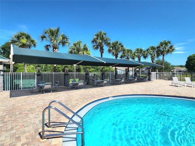 view of pool with a patio