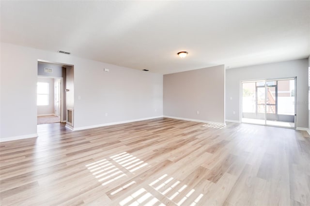 empty room featuring light hardwood / wood-style flooring