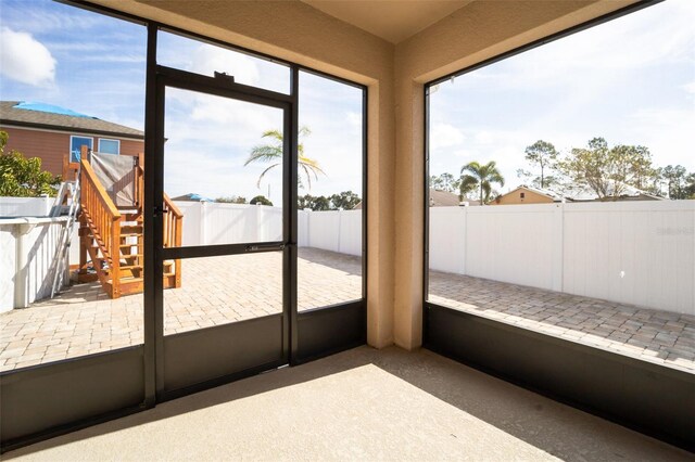 view of sunroom / solarium