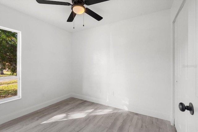 empty room featuring light hardwood / wood-style floors