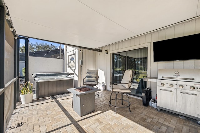 view of sunroom