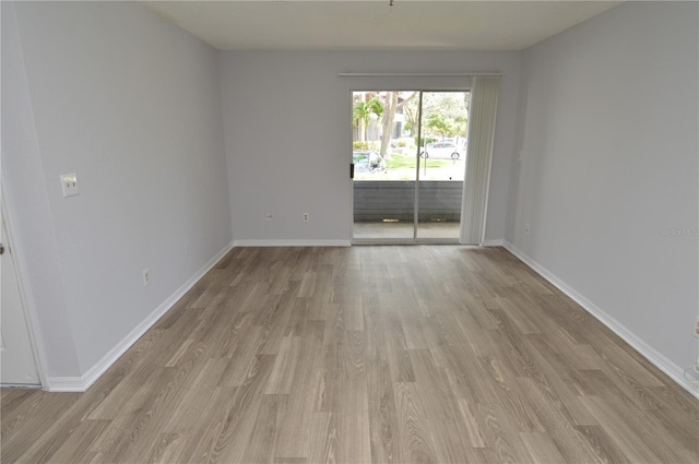 empty room featuring light hardwood / wood-style flooring