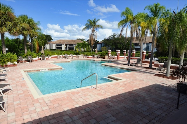 view of pool with a patio