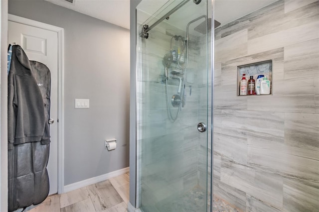 bathroom with walk in shower