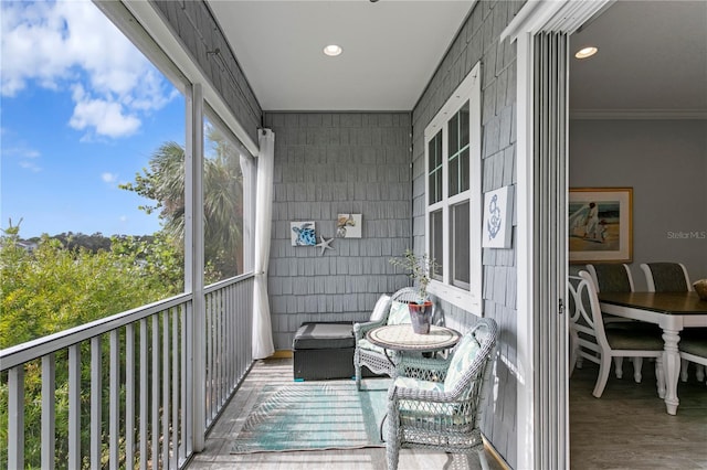 view of sunroom