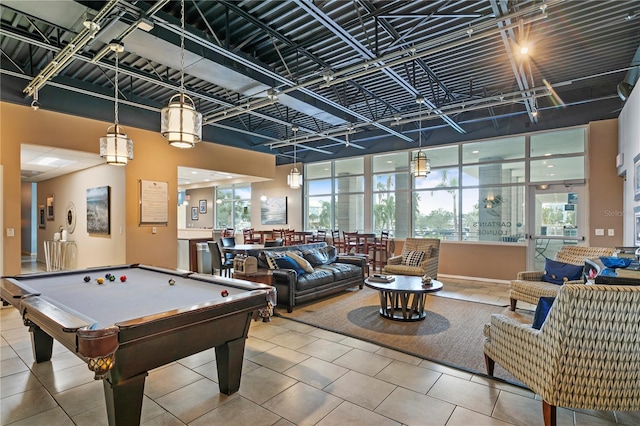 playroom featuring billiards