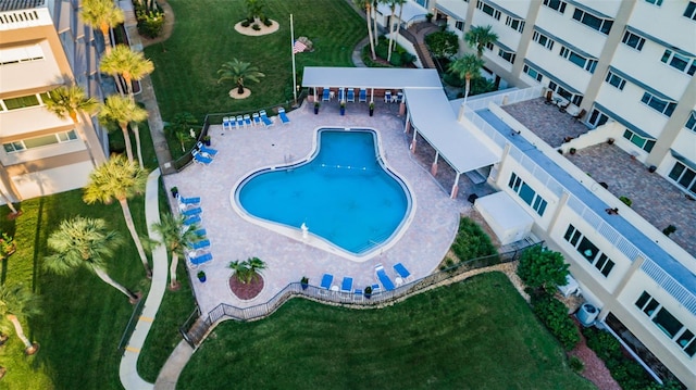 view of pool with a patio