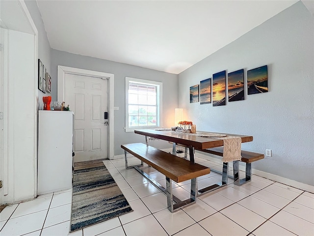 view of tiled dining room