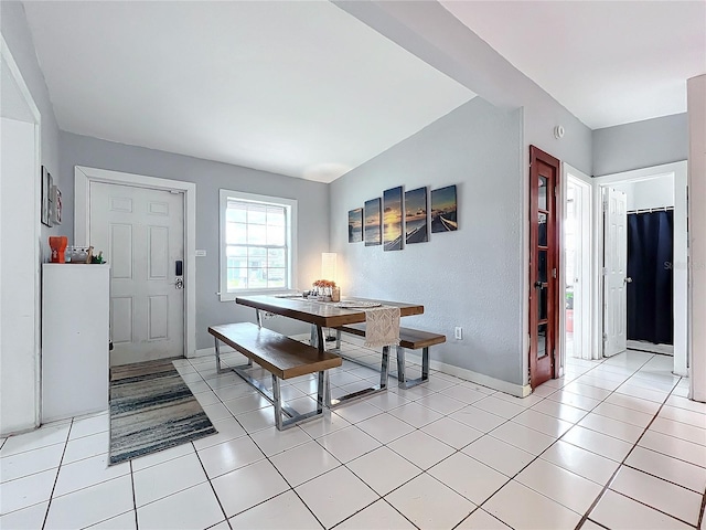 view of tiled dining space