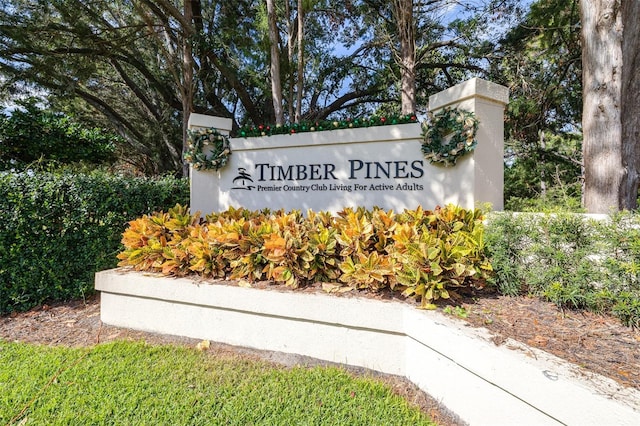 view of community sign