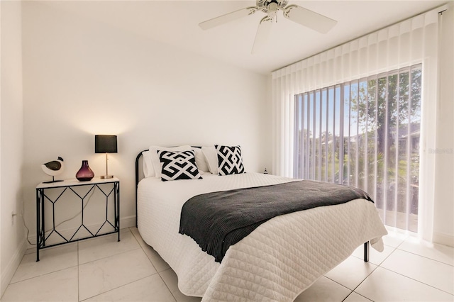 bedroom with ceiling fan