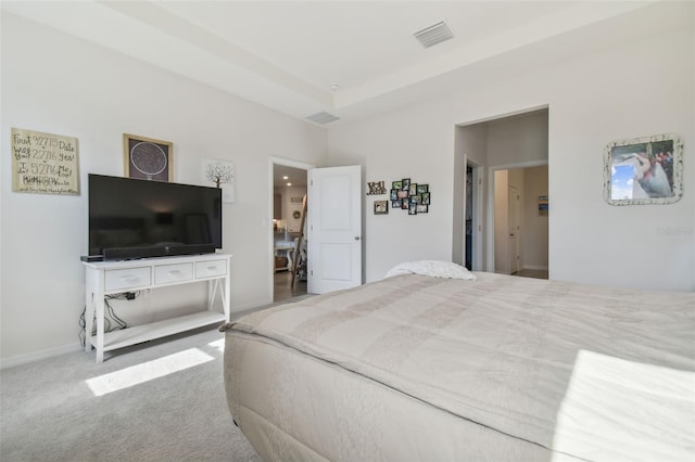 bedroom with carpet floors