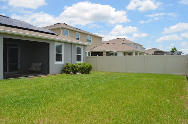 10058 Shoreline View Way, Wesley Chapel, FL 33545 - view of yard with a sunroom