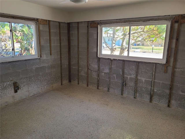 basement featuring a wealth of natural light