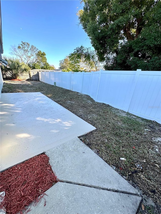 view of yard with a patio