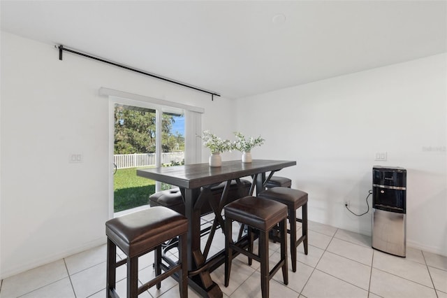 view of tiled dining area