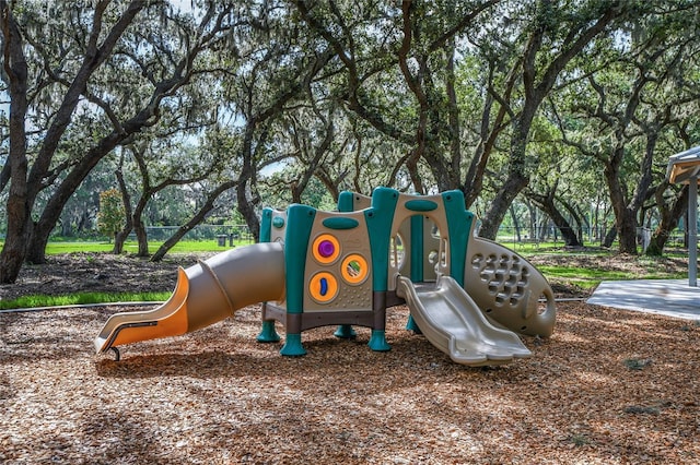 community play area featuring fence