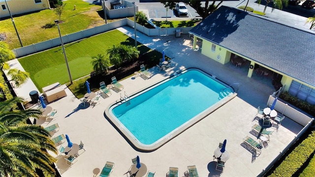 view of pool with a patio area