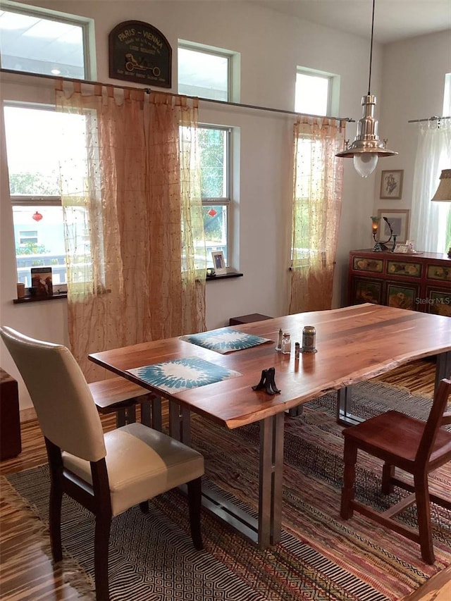 dining room featuring hardwood / wood-style flooring