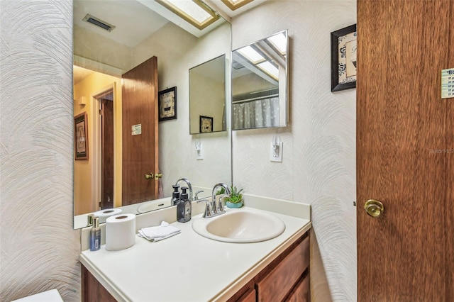 bathroom with vanity