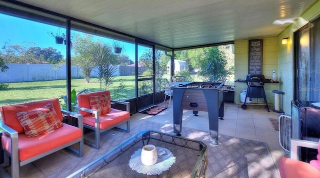 view of sunroom