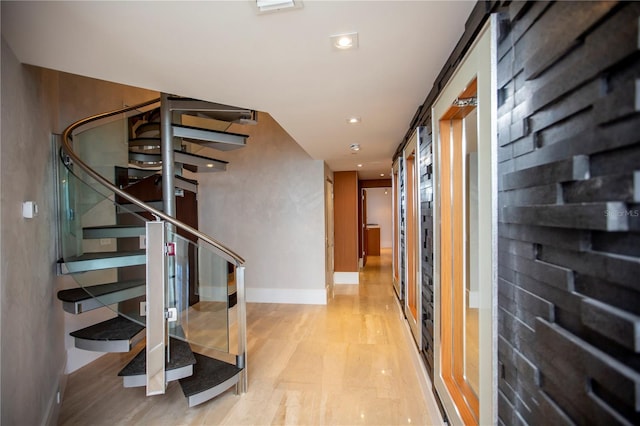 interior space featuring light hardwood / wood-style flooring